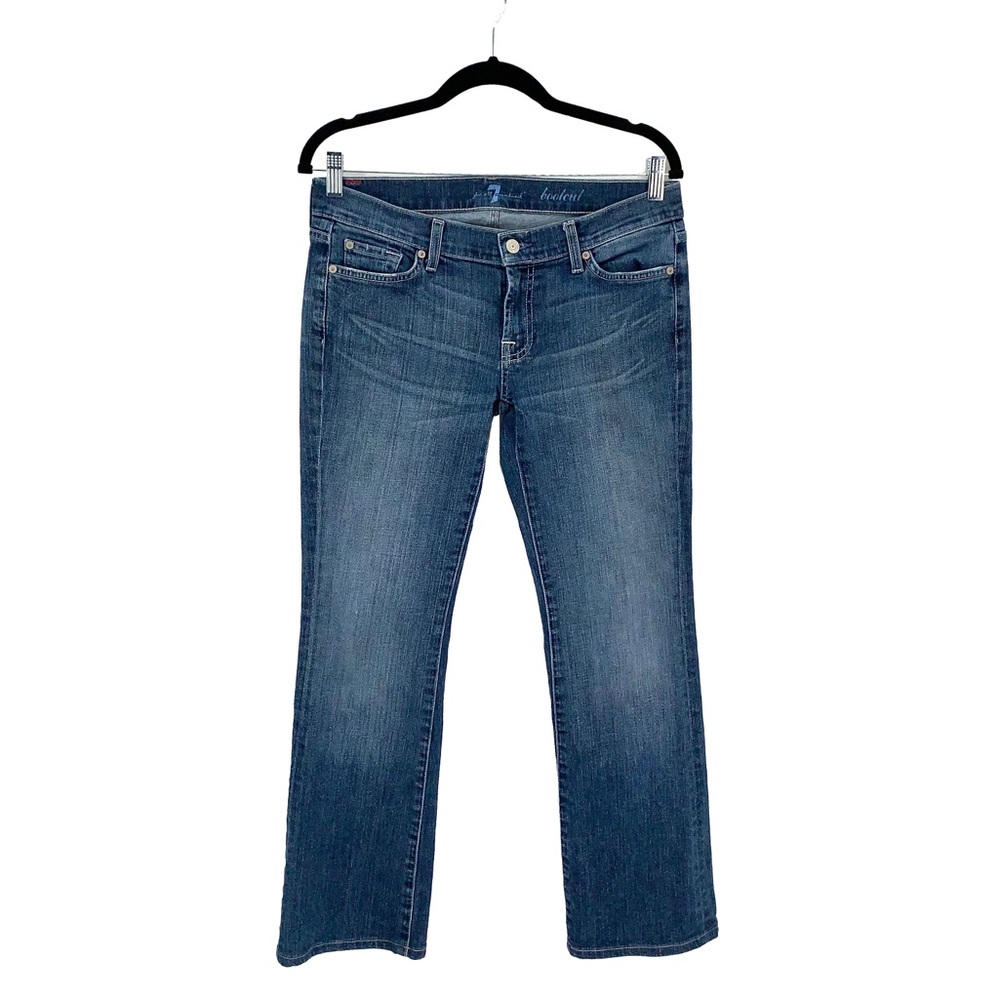 7 for all Mankind Women’s Roxanne Rhinestone Boot Cut Jean Size 29 Low Rise